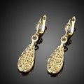 18K Gold Laser Cut Filigree Drop Earrings - Assorted Colors by DailySale