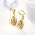 18K Gold Laser Cut Filigree Drop Earrings - Assorted Colors by DailySale