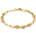 18K Gold Mariner and Paperclip Link Anklet 10" by DailySale