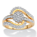 18K Gold Plated 0.15 Ct Diamond Accent Swirl Ring by DailySale