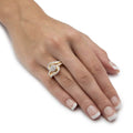 18K Gold Plated 0.15 Ct Diamond Accent Swirl Ring by DailySale