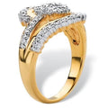 18K Gold Plated 0.15 Ct Diamond Accent Swirl Ring by DailySale
