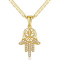 18K Gold Plated Crystal Hamsa Hand Pendant by DailySale