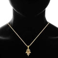 18K Gold Plated Crystal Hamsa Hand Pendant by DailySale