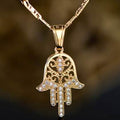 18K Gold Plated Crystal Hamsa Hand Pendant by DailySale