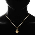 18K Gold Plated Crystal Hamsa Hand Pendant by DailySale