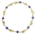 18k Gold Plated Elephant Blue Evil Eye Anklet by DailySale