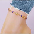 18k Gold Plated Elephant Blue Evil Eye Anklet by DailySale