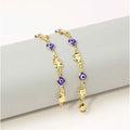18k Gold Plated Elephant Blue Evil Eye Anklet by DailySale