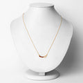 18k Gold Plated Genuine Garnet Infinity Heart Pendant Necklace by Fine Color Jewels
