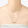 18k Gold Plated Genuine Garnet Infinity Heart Pendant Necklace by Fine Color Jewels