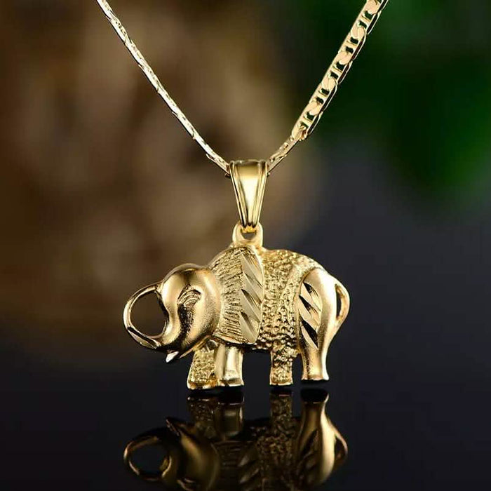 18K Gold Plated Happy Elephant Pendant Necklace by DailySale