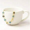 18k Gold Plated Mariner Light Blue Evil Eye Crystal Anklet by DailySale