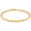 18k Gold Puff Mariner Anklet 10"