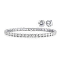 18K Gold Round Cut Tennis Bracelet and Studs Set by DailySale