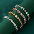18K Golden Plated Stainless Steel Bracelet with Rhinestone Embellishments by DailySale