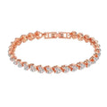 18K Golden Plated Stainless Steel Bracelet with Rhinestone Embellishments by DailySale