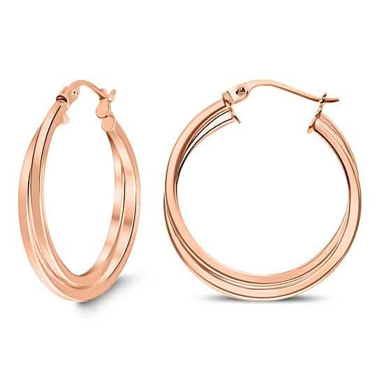 18K Rose Gold Interwind Hoop Earrings by DailySale
