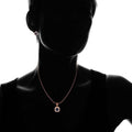 18K Rose Gold Over Sterling Silver Rainbow Topaz Halo Necklace and Earrings by DailySale