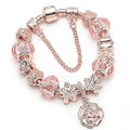 18K Rose Gold Plated Crystal Charm Bracelet Made With Swarovski Elements by DailySale