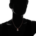 18K Rose Gold Sterling Silver Rainbow Necklace and Earrings by DailySale