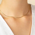 18K Solid Gold Box Chain Necklace Unisex by DailySale