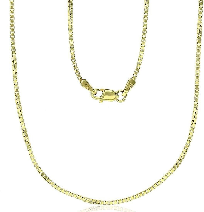 18K Solid Gold Box Chain Necklace Unisex by DailySale