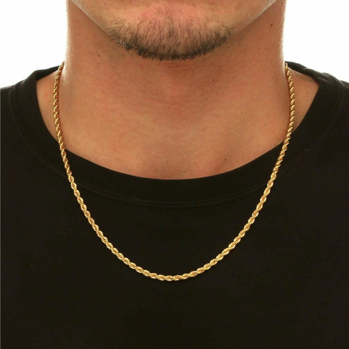 18K Solid Gold Rope Chain Necklace by DailySale