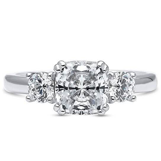 18K White Gold 5.00 Cttw Cushion Cut Engagement Ring by DailySale