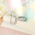 18K White Gold and Swarovski Element Crystal Petite Earrings by DailySale