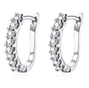 18K White Gold and Swarovski Element Crystal Petite Earrings