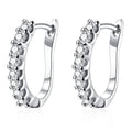 18K White Gold and Swarovski Element Crystal Petite Earrings by DailySale