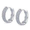18K White Gold Micro Pave Petite Huggie Earrings by DailySale