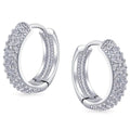 18K White Gold Micro Pave Petite Huggie Earrings by DailySale