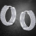 18K White Gold Micro Pave Petite Huggie Earrings by DailySale