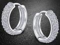 18K White Gold Micro Pave Petite Huggie Earrings by DailySale