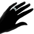 18K White Gold Plated 5 Layer Green Emerald Ring by DailySale
