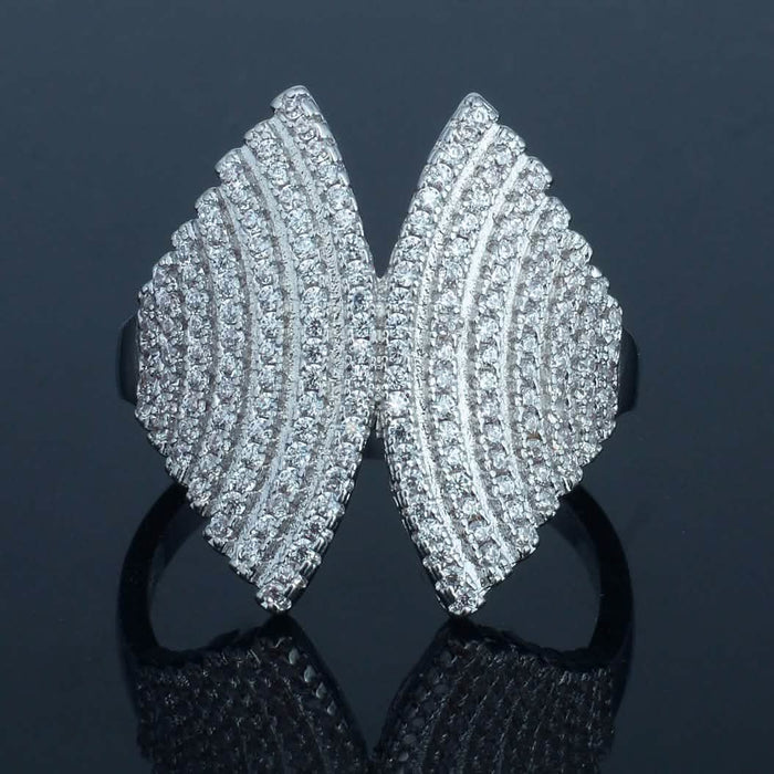 18K White Gold Plated Angel Wing Ring by DailySale