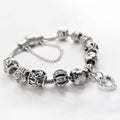 18K White Gold Plated Crystal Heart Charm Bracelet by DailySale
