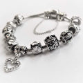 18K White Gold Plated Crystal Heart Charm Bracelet by DailySale