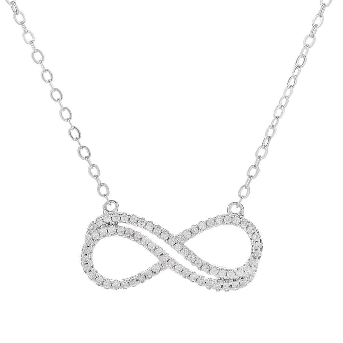 18K White Gold Plated Double Infinity Necklace by DailySale