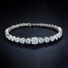 18K White Gold Plated Graduated Tennis Bracelet