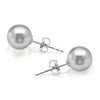 18K White Gold Plated Pearl Stud Earrings