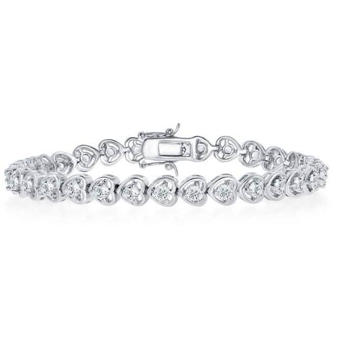 18K White Gold Plated Tennis Bracelets by DailySale