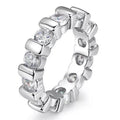 18k White Gold Round Cut Eternity Band by DailySale