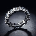 18k White Gold Round Cut Eternity Band by DailySale