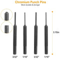 19-Piece: Hammer Punch Set Drift Pin Punch Kit with Portable Storage Box by DailySale