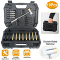 19-Piece: Hammer Punch Set Drift Pin Punch Kit with Portable Storage Box by DailySale