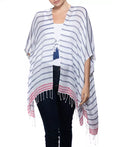 Inc Striped Tie Topper, White/Navy, One Size by Vanessa Jane