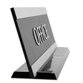 Headline Century Series Office Sign, OFFICE, 9 x 3, Black/Silver